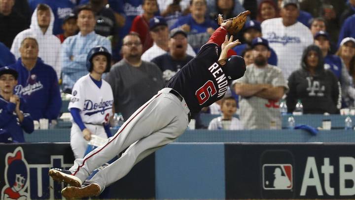 Anthony Rendón en partido de la NLDS contra Dodgers