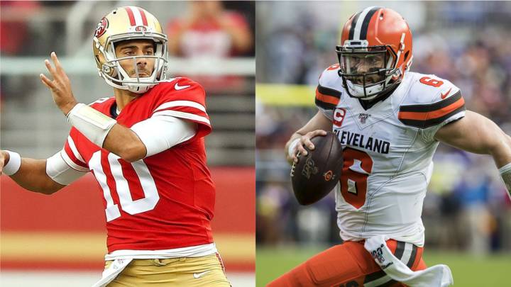 Jimmy Garoppolo y Baker Mayfield