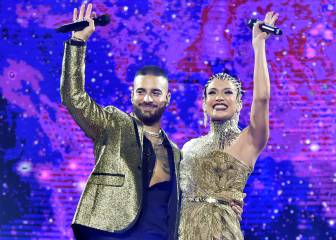 JLo hace espectacular aparición en concierto de Maluma