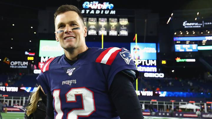 Tom Brady en partido de Patriots contra Giants