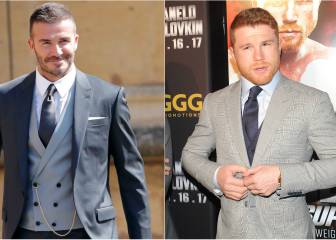Beckham elogió la habilidad de Canelo con el balón