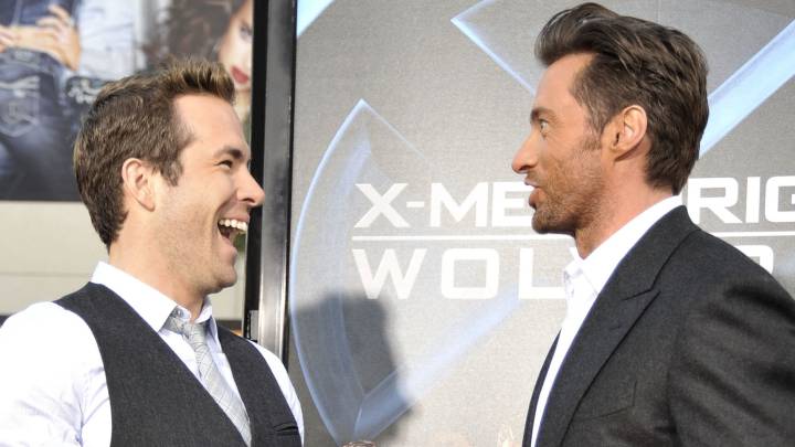 Ryan Reynolds y Hugh Jackman en la Premiere de "X-Men Origins: Wolverine" en el teatro Chinese. Los Angeles, California. Abril 28, 2009.