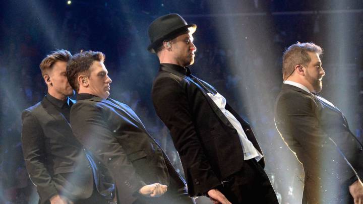 NSYNC en los MTV Video Music Awards 2013 en el Barclays Center, New York City. Agosto 25, 2013.