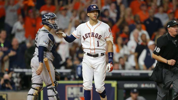 Carlos Correa y Gary Sánchez en la ALCS