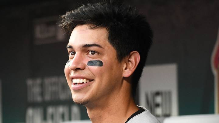 Mauricio Dubón antes del juego entre los San Francisco Giants contra los St. Louis Cardinals, en el Busch Stadium. Kansas City, MO. Septiembre 03, 2019.