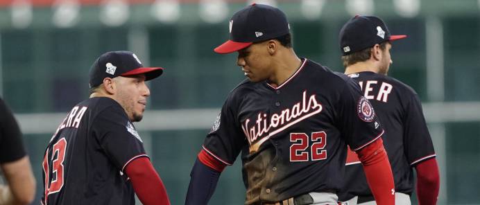 Juan Soto y Asdrubal Cabrera en la Serie Mundial
