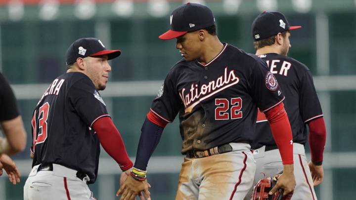 Juan Soto y Asdrubal Cabrera en la Serie Mundial