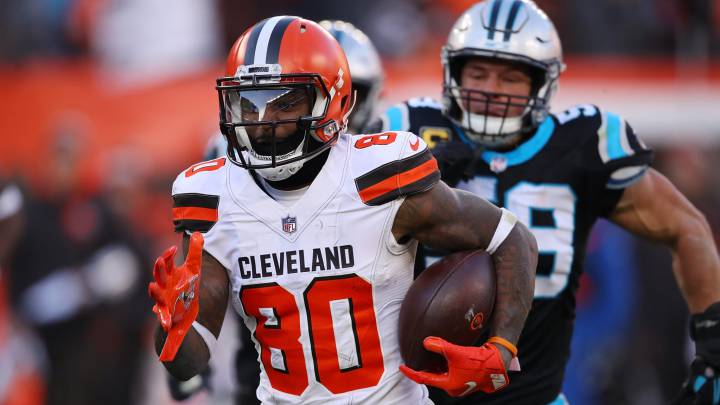Jarvis Landry en partido de Browns