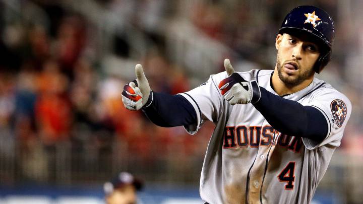 George Springer en la Serie Mundial contra Nationals