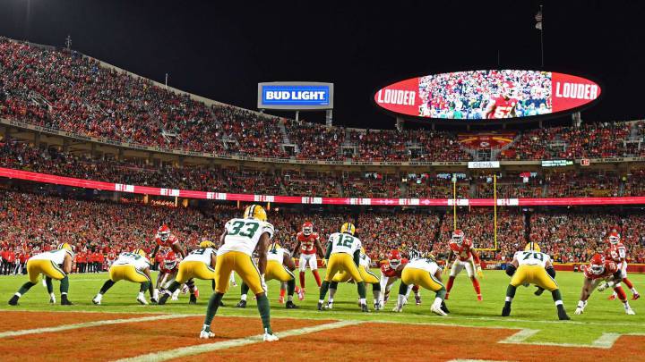 Partido entre Packers y Chiefs en Arrowhead Stadium