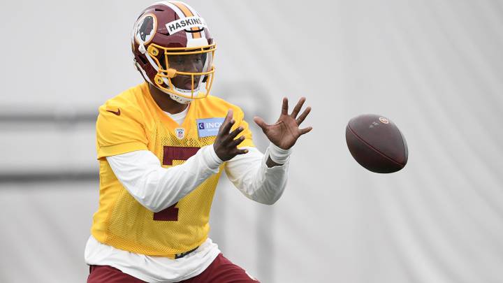 Dwane Haskins en entrenamiento