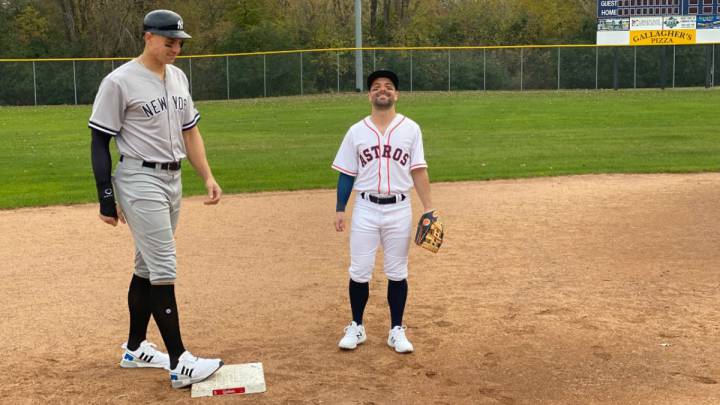 Jimmyb Graham disfrazado de Aaron Judge