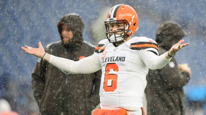 Baker Mayfield en partido de los Browns