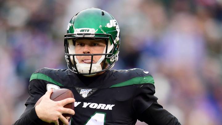 Sam Darnold en partido de Jets