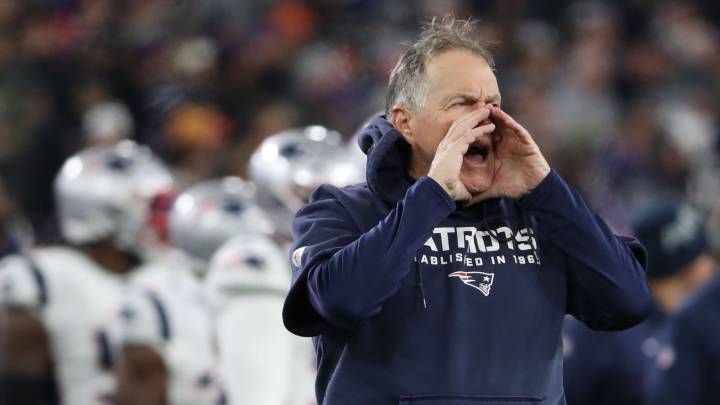 Bill Belichick enfrentado a Baltimore