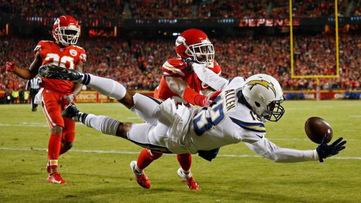 Keenan Allen atrapa el balón en últimos segundos para darle el triunfo a Chargers sobre Chiefs