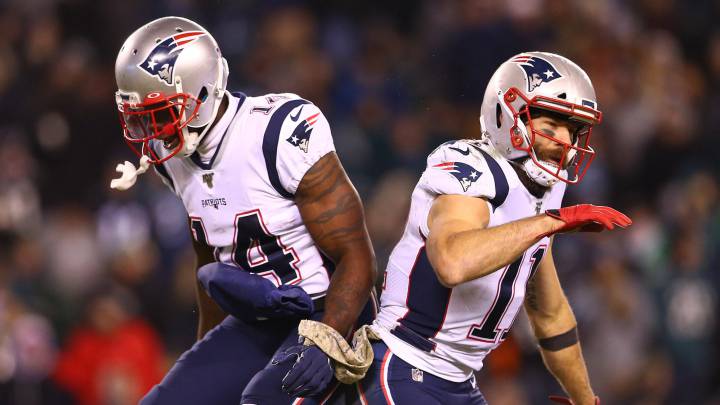 Mohamed Sanu y Julian Edelman
