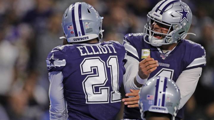 Ezekiel Elliott, Dak Prescott y Amari Cooper