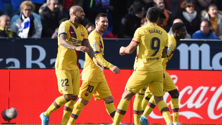 Con Messi de titular, el Barcelona sufre ante el Leganés