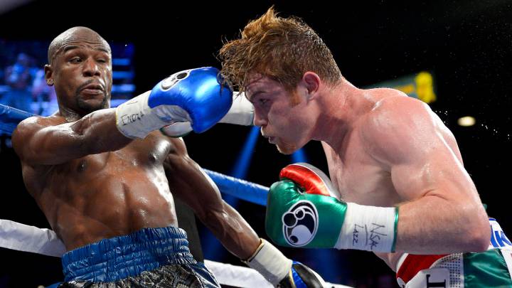 Canelo Álvarez y Floyd Mayweather