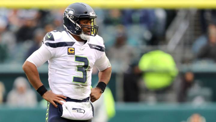 Russell Wilson en un juego contra Philadelphia Eagles
