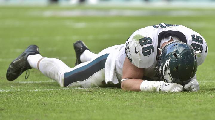 Zach Ertz en el Hard Rock Stadium