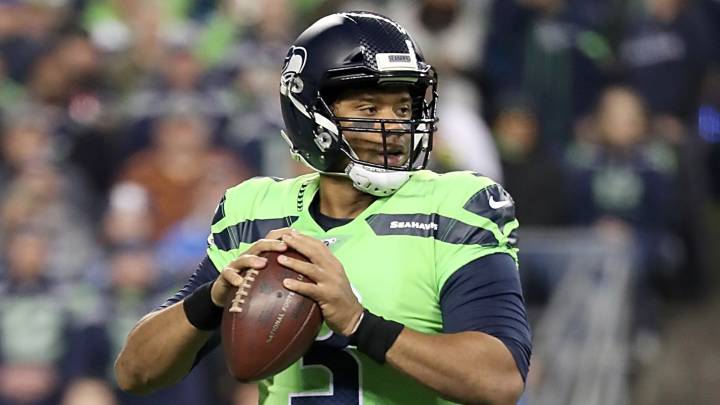 Russell Wilson en partido de Seattle