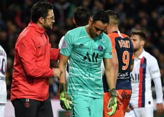 Golpean en la cabeza a Keylor Navas con una botella