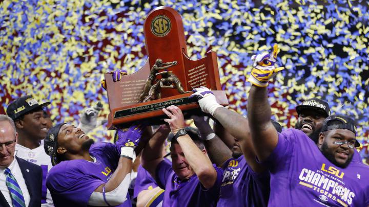 LSU celebra el campeonato de la SEC