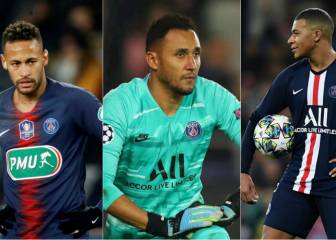 Keylor Navas se rinde ante Neymar y Mbappé
