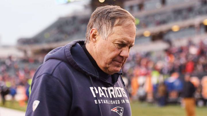 Bill Belichick en partido de Patriots