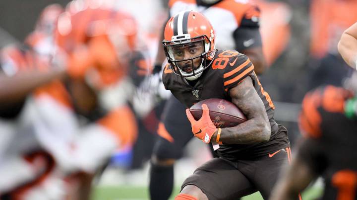 Jarvis Landry en partido de Browns
