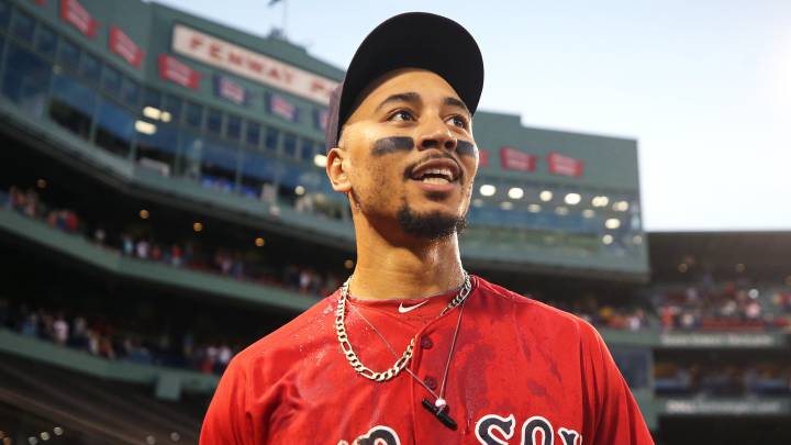 Mookie Betts en partido de los Red Sox