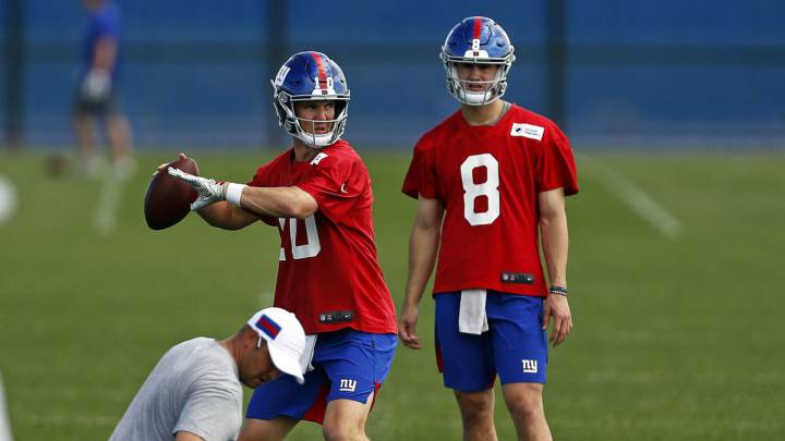 Eli Manning y Daniel Jones