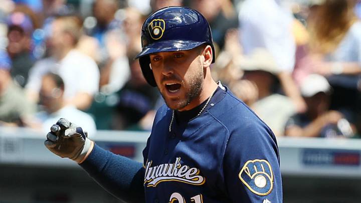 Travis Shaw con Brewers