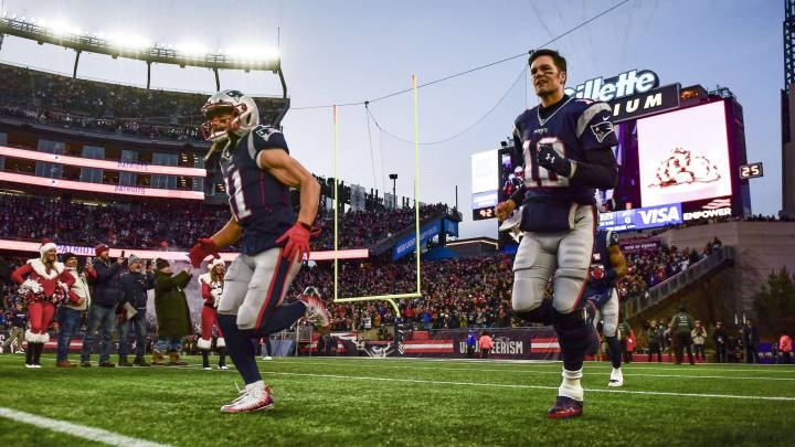 Julian Edelman y Tom Brady