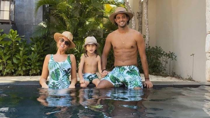 Carlos Vela y Saioa Cañibano celebran año nuevo en Cancún