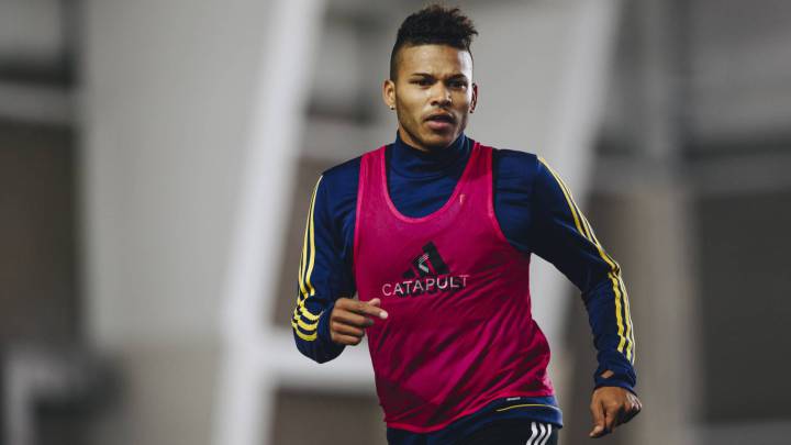 Maikel Chang entrenando con su nuevo equipo, el Real Salt Lake de la MLS.