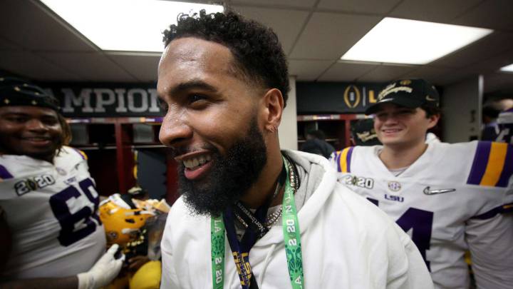 OBJ en el vestidor de LSU