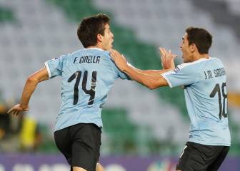 Ginella marca golazo en el Preolímpico con Uruguay