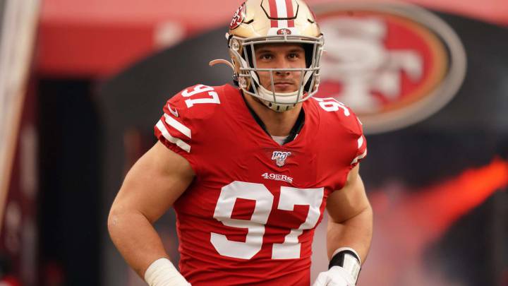 Nick Bosa ante Packers en NFC Championship Game
