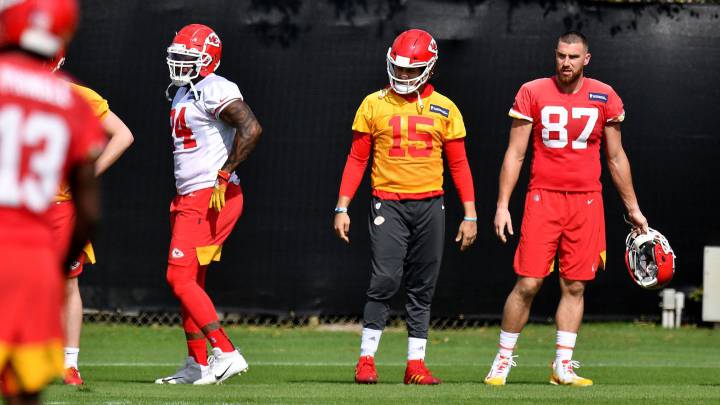 Chiefs en entrenamiento previo al Super Bowl LIV