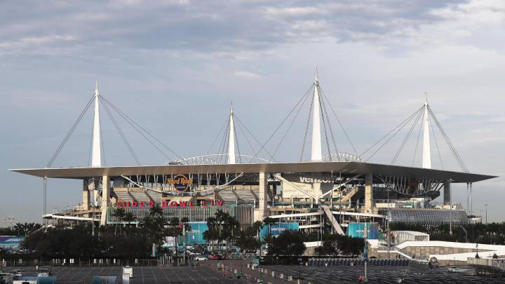 Hard Rock Stadium previo al Super Bowl LIV