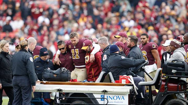 Alex Smith durante su lesión
