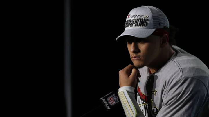 Patrick Mahomes tras el Super Bowl LIV