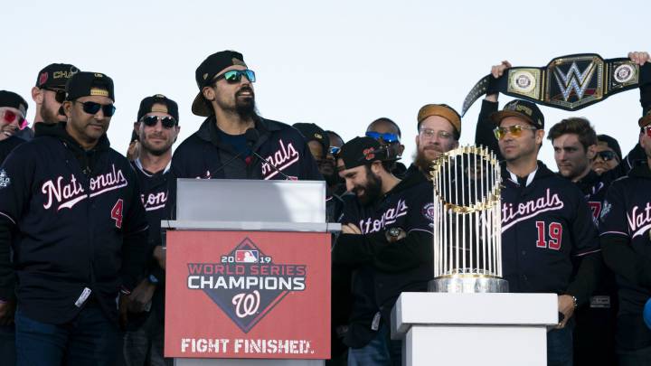 Nationals celebran triunfo en Serie Mundial