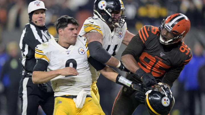 Rudolph y Myles Garrett en la riña