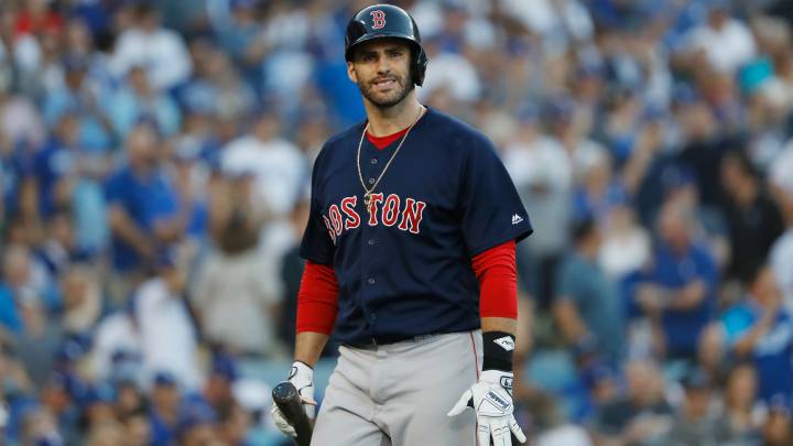 J.D. Martínez con los Red Sox