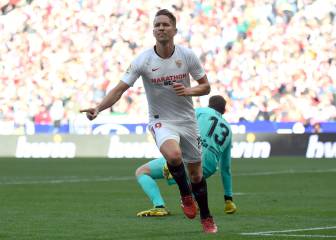 Linda jugada de De Jong para abrir el marcador en el Wanda