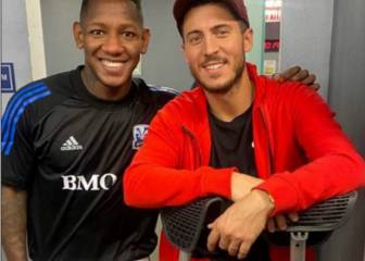 Eden Hazard attends FC Dallas vs Montreal Impact